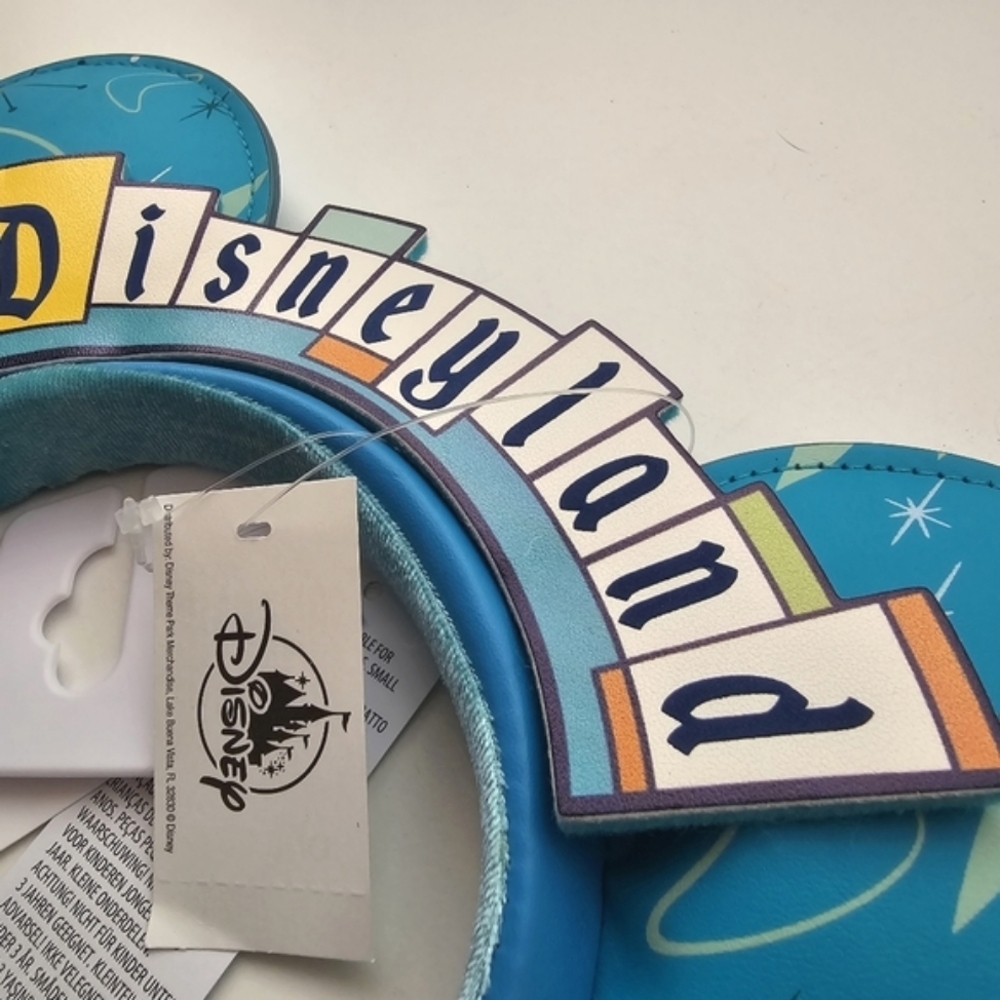 NWT Disneyland Tommorowland Retro Disney Mickey Ears Blue Galactic - Picture 11 of 14